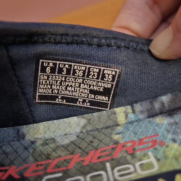 Skechers Air-Cooled Memory Foam Slip-On with Multicolor Camouflage Insole - Picture 8 of 8